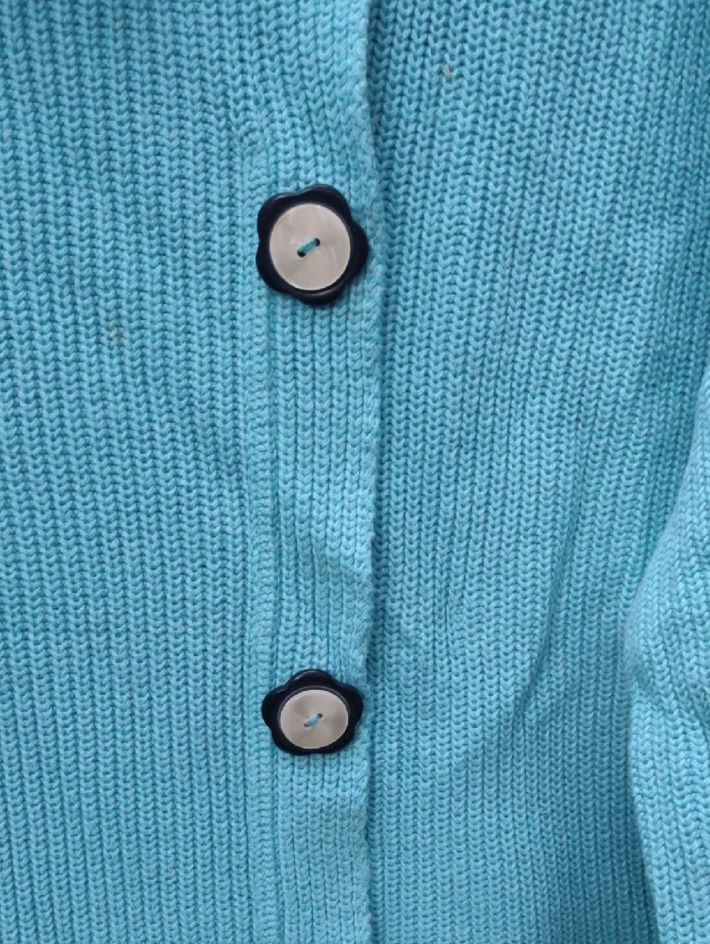 Willow Aqua Button-Front Women's Cardigan - Picture 3 of 10